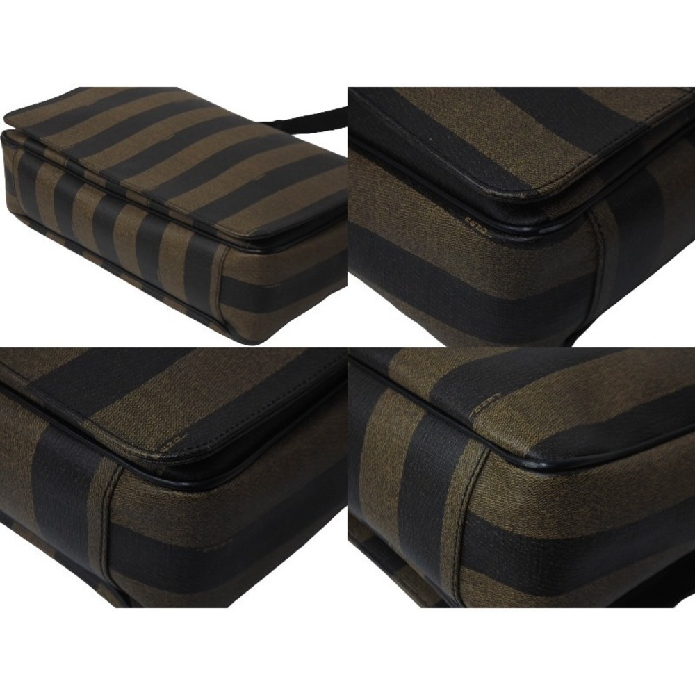 Fendi Square Pecan Pattern Leather Messenger Bag … - image 6